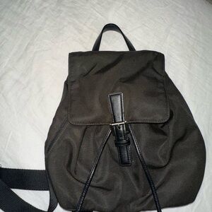 Coach Black Nylon and Leather Backpack